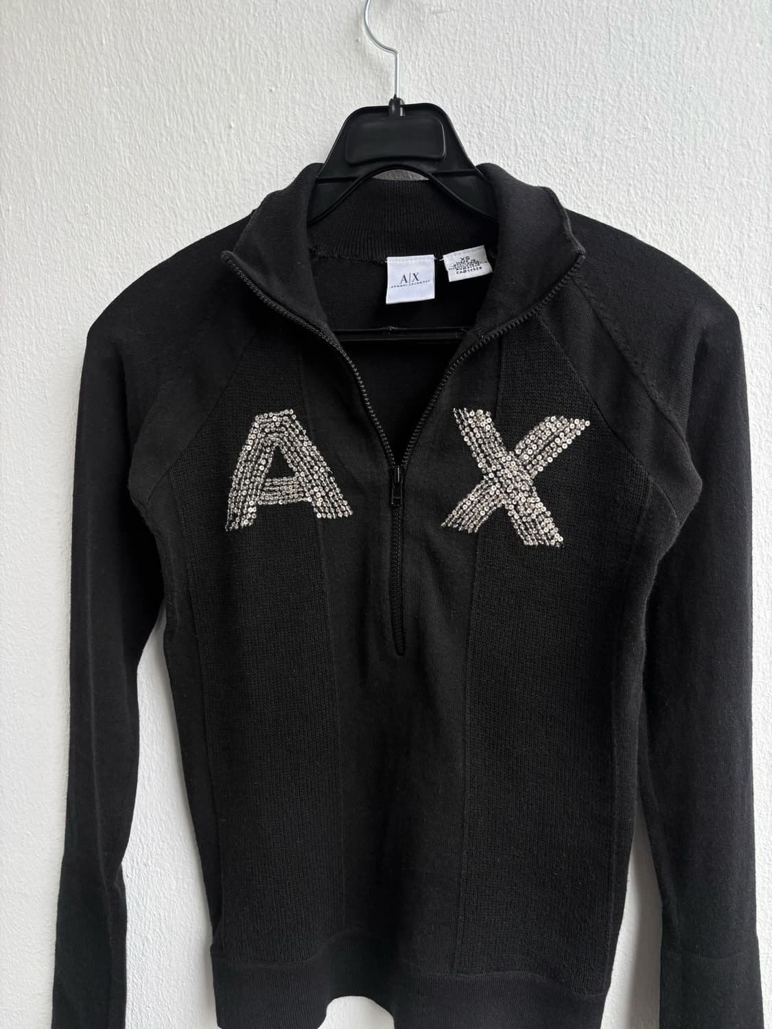 Armani Exchange Black Half Zip Up Top 상품이미지4