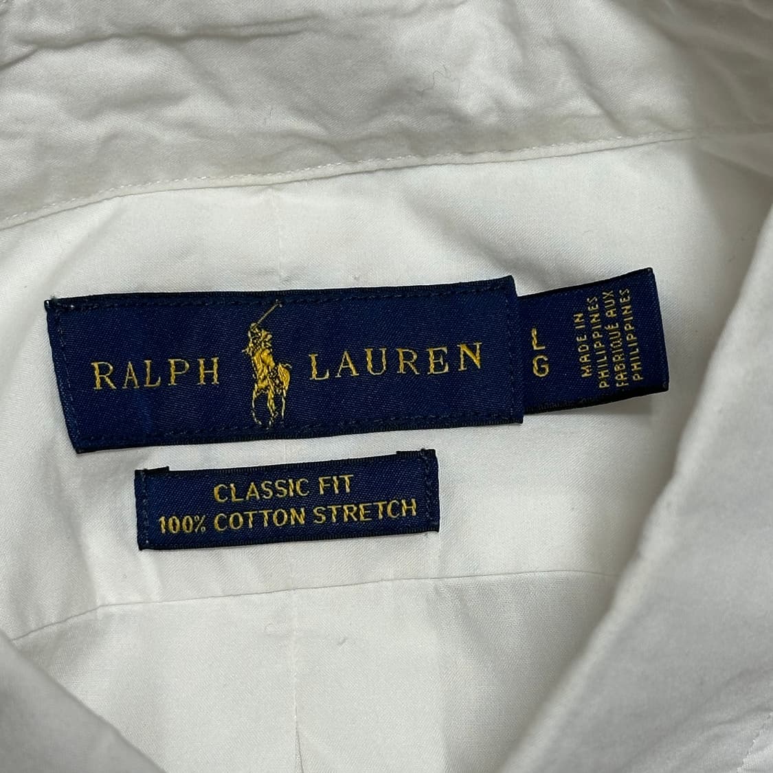 L 폴로랄프로렌 클래식핏 코튼 스트레치 화이트 셔츠 상품이미지4