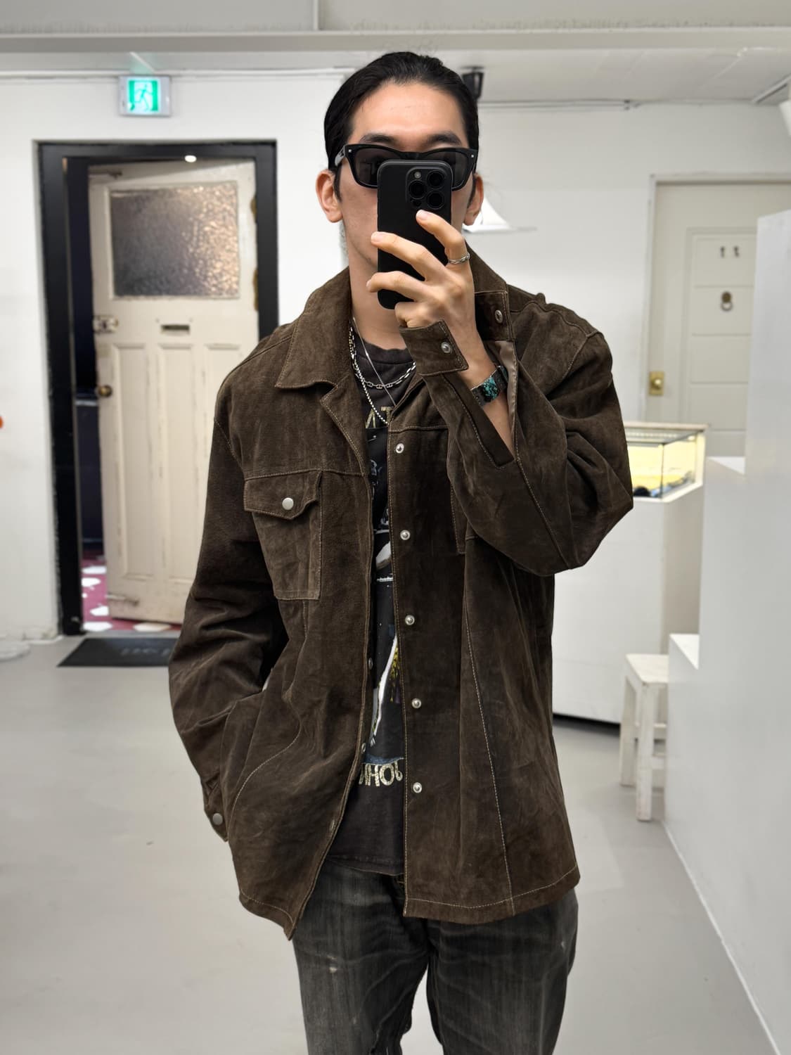 스웨이드 레더 자켓 상품이미지1
