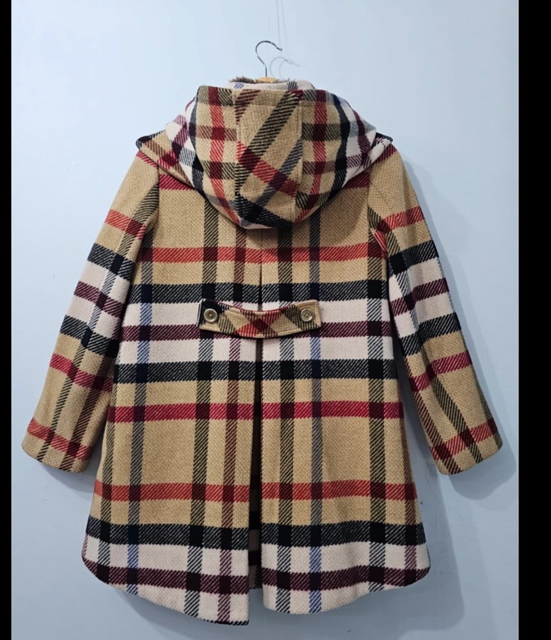 닥스 키즈 주니어 체크 후드 코트 150cm 11~13세 상품이미지4