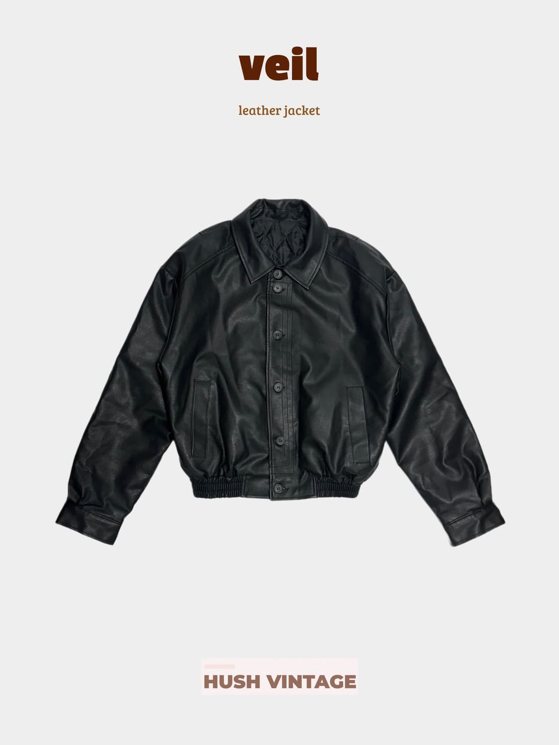 veil 레더 블루종 자켓 상품이미지1