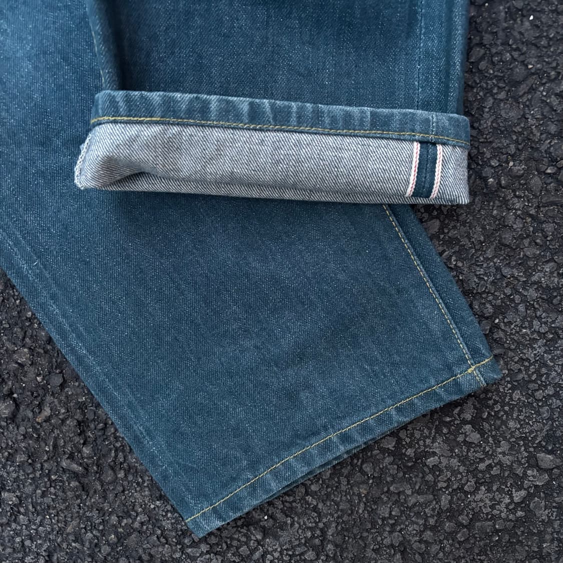 일본 타블로이드 뉴스 셀비지 데님 팬츠 상품이미지8