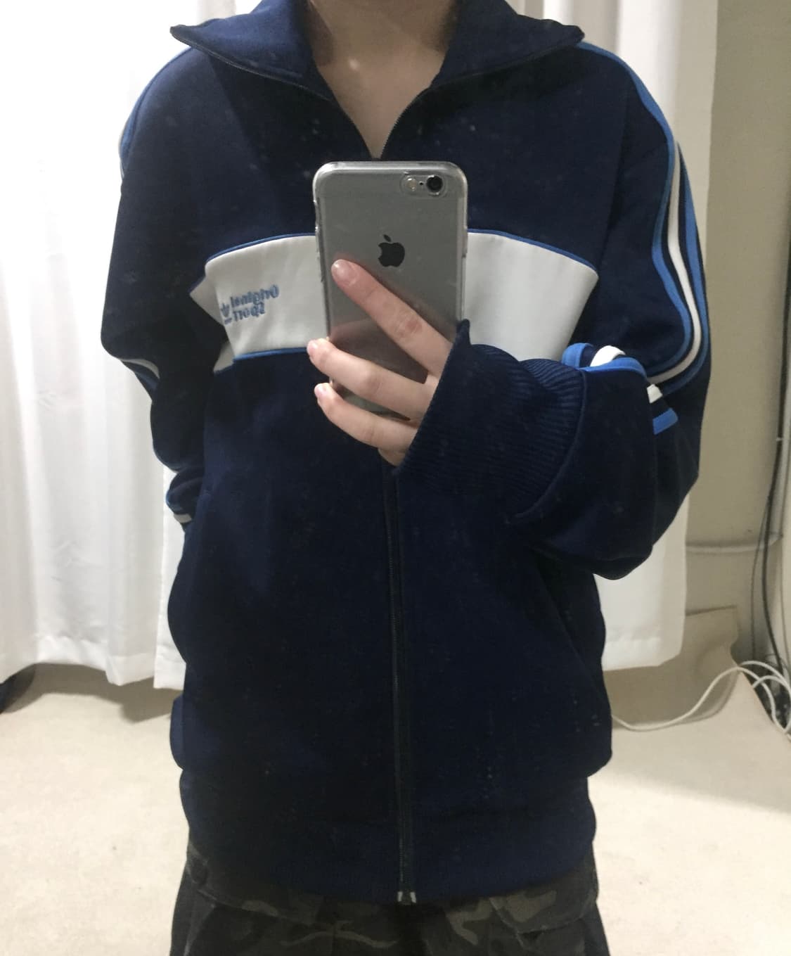 아디다스 네이비 블루 오리지널 스포츠 져지 트랙탑 110 상품이미지1