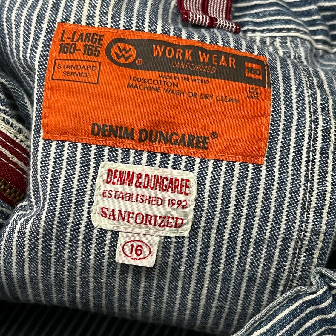  데님 앤 덩가리 스트라이프 미디 스커트 y15806 상품이미지5