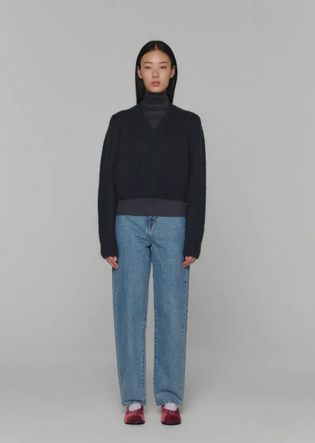 AMOMENTO 아모멘토 그랜마 가디건 다크그린 size 0 상품이미지1