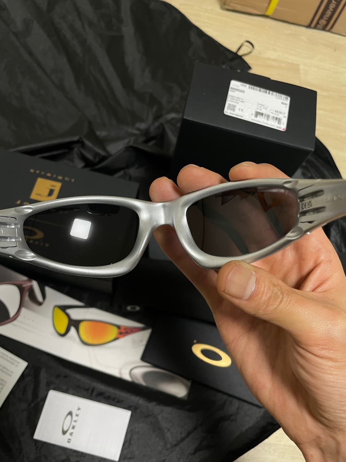 오클리 MUZM 스트레이트 자켓 99 X-실버 플레임 프리즘 블랙 상품이미지4