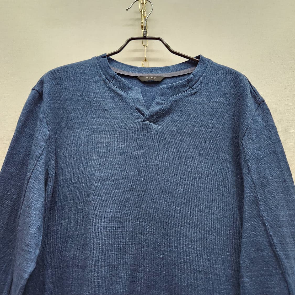 한섬 타임 헨리넥 네이비 니트 긴팔 100(M~L) 상품이미지2