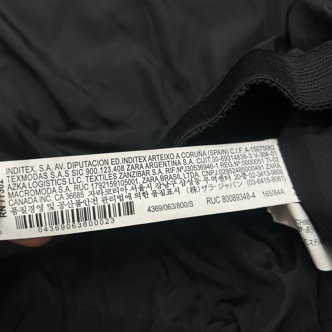 [한국M]ZARA 넥카라 숏패딩/블랙 상품이미지9