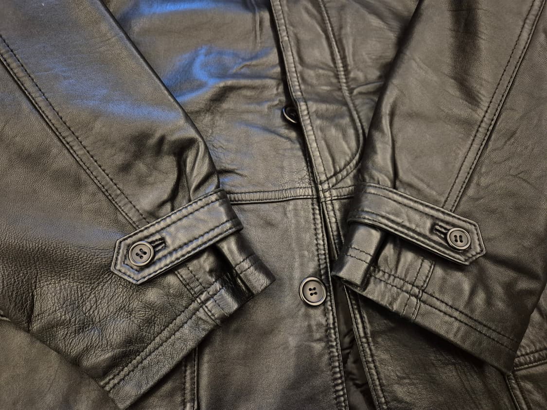 90s Alberto Fabiani 양가죽 하프 자켓 상품이미지6