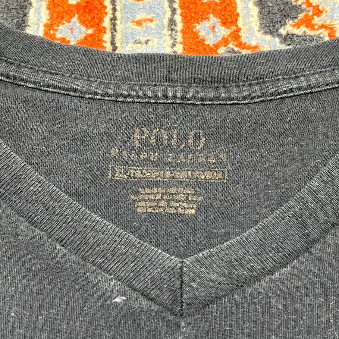 폴로랄프로렌 블랙 브이넥 반팔티셔츠 여성XL 상품이미지4