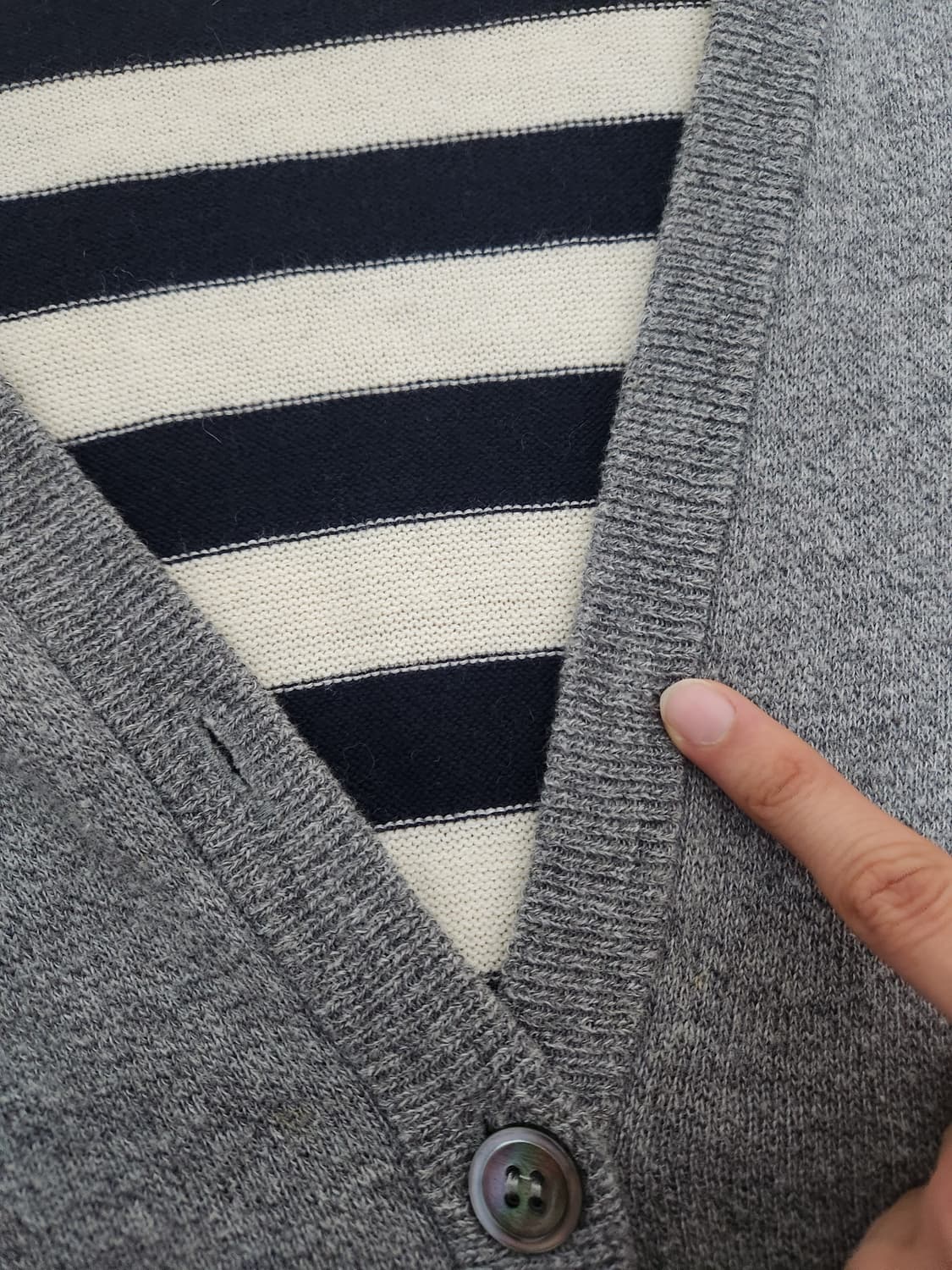 Still by Hand for SHIPS stripe cardigan 상품이미지5
