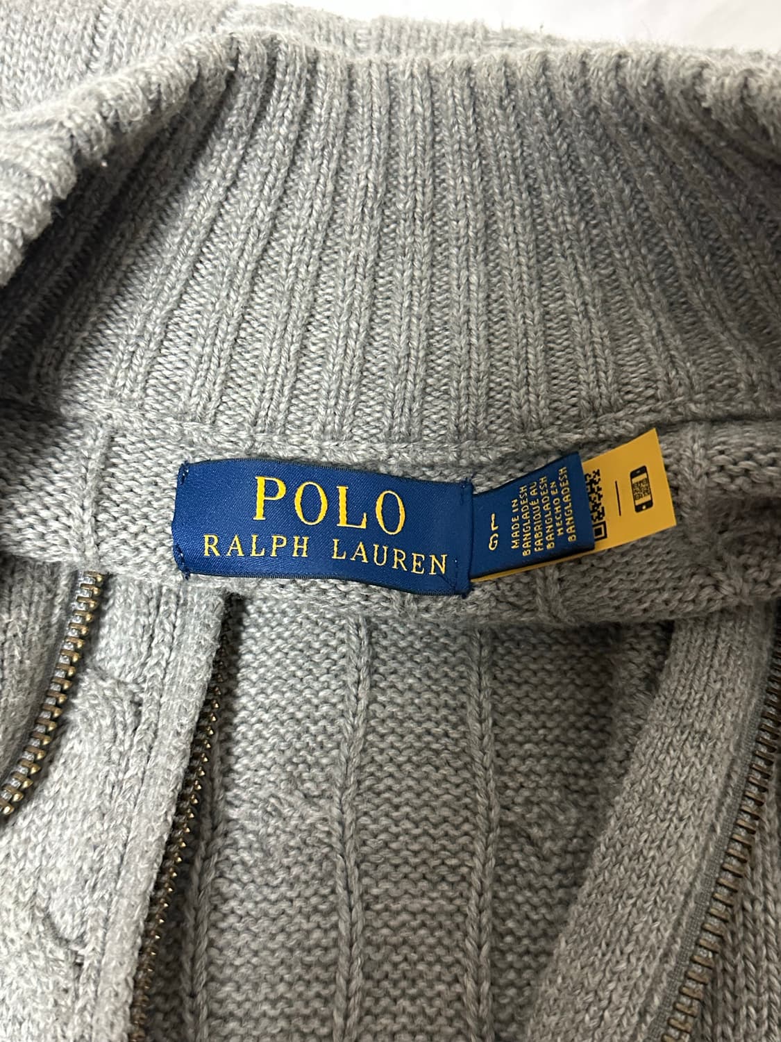 [정품]폴로 랄프로렌 케이블 니트 코튼 풀 지퍼 스웨터 상품이미지5