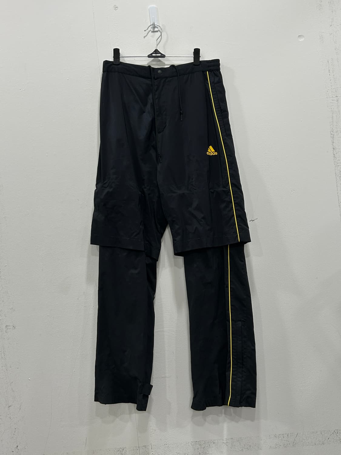 아디다스 레이어드 우븐 팬츠 블랙 남성 L 상품이미지2