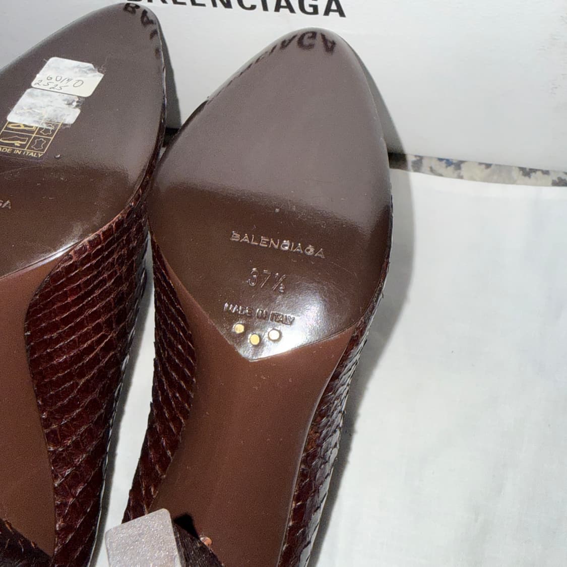 발렌시아가 파이톤 레더 포인티드 앵클부츠 상품이미지5