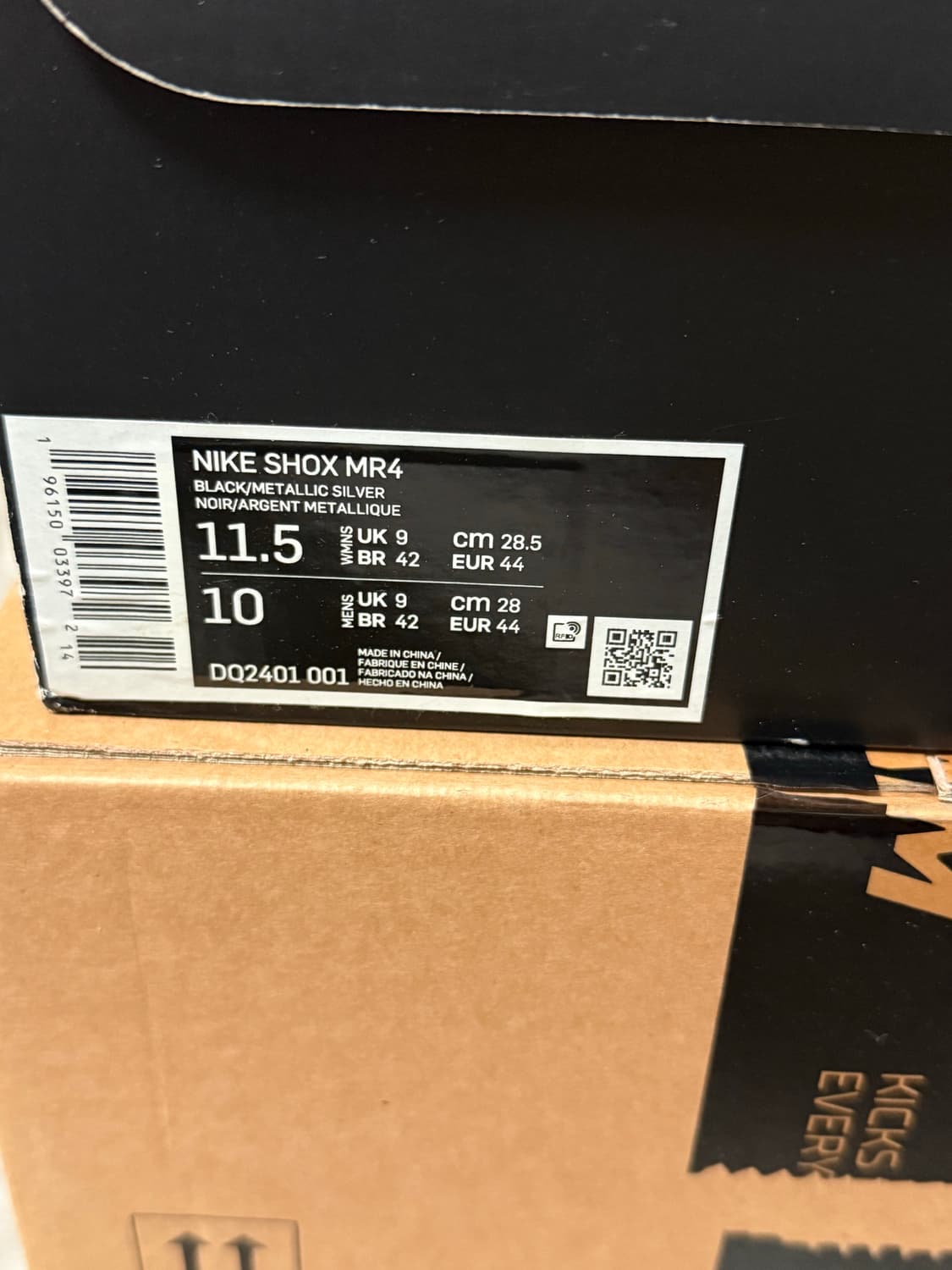 [w285] 나이키 x 마틴 로즈 샥스 MR4 블랙 상품이미지3