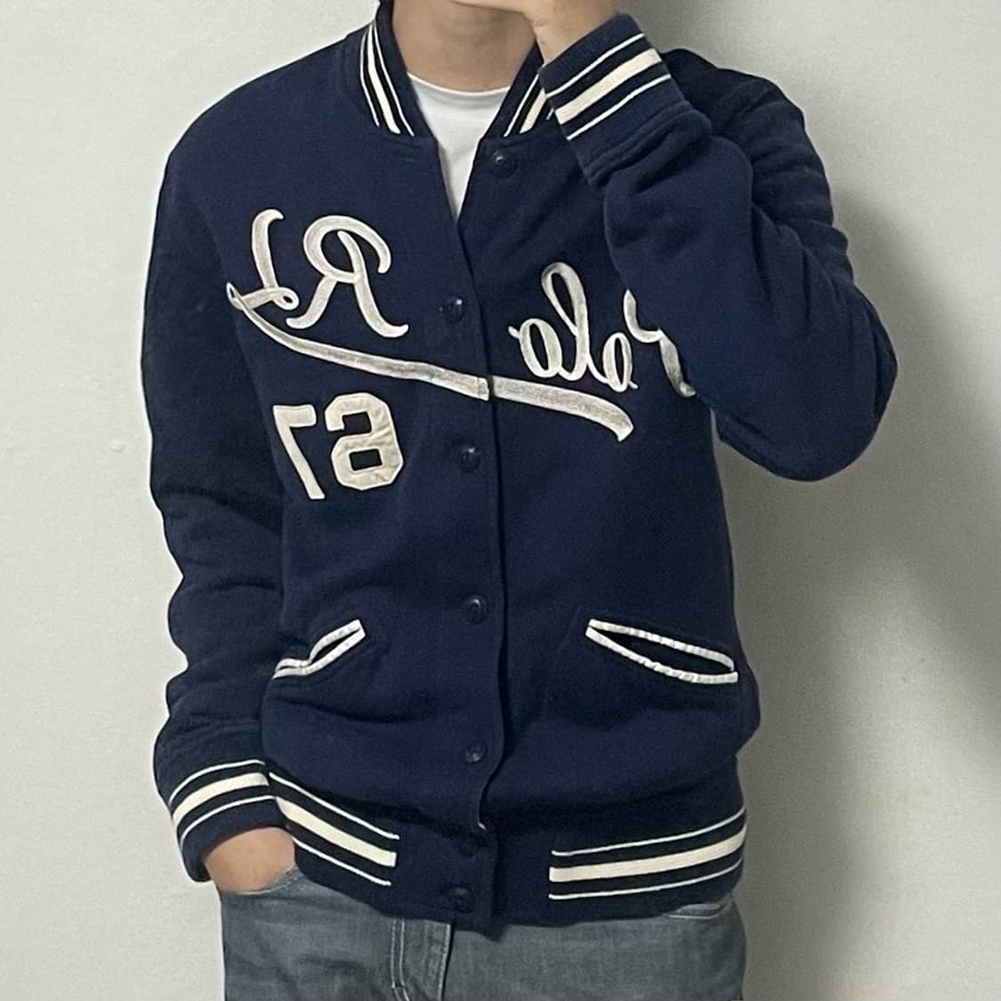 스웻 바시티 자켓 상품이미지1