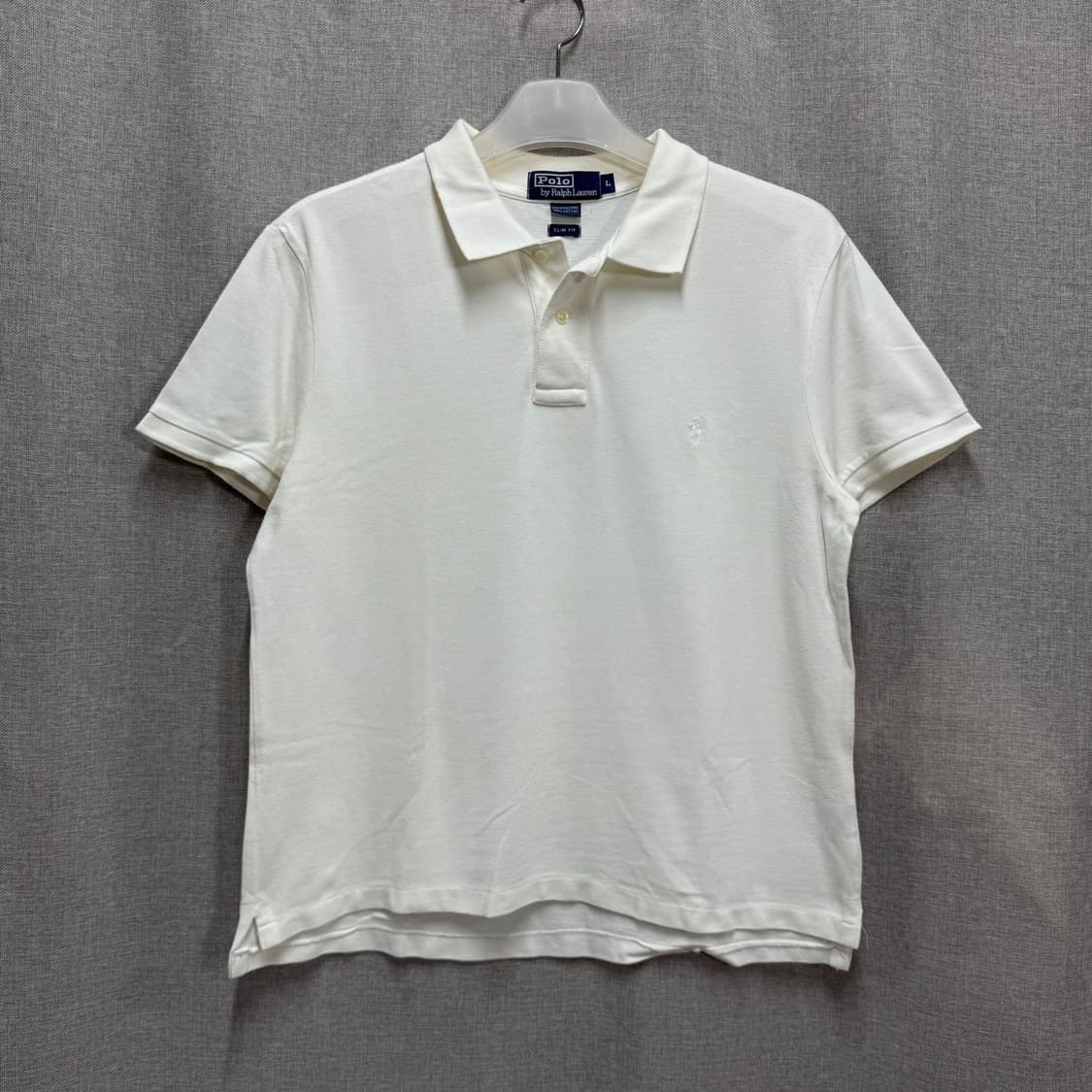 [L] 폴로 랄프로렌 화이트 코튼 반팔 카라티 상품이미지1