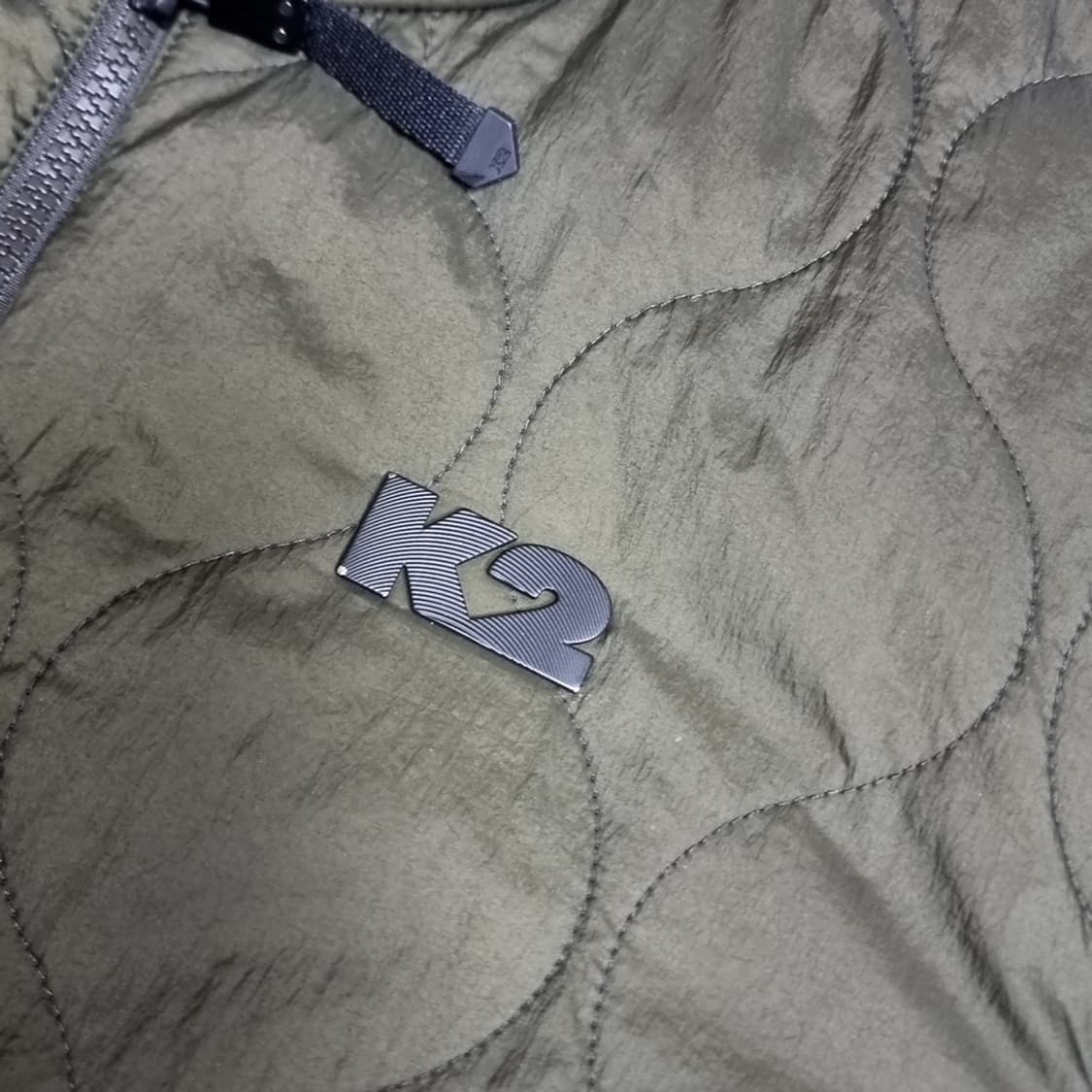 K2 퀼팅 자켓 카키색 깔깔이 패딩(100-105) 상품이미지3