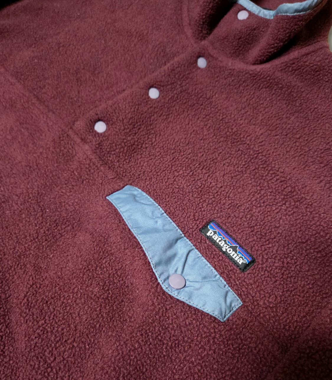 (L)파타고니아Usa 01s 자주색 신칠라 플리스 상품이미지2