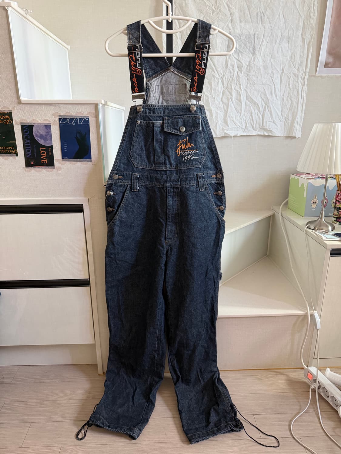 Fubu 오버롤 멜빵 데님 바지 상품이미지1