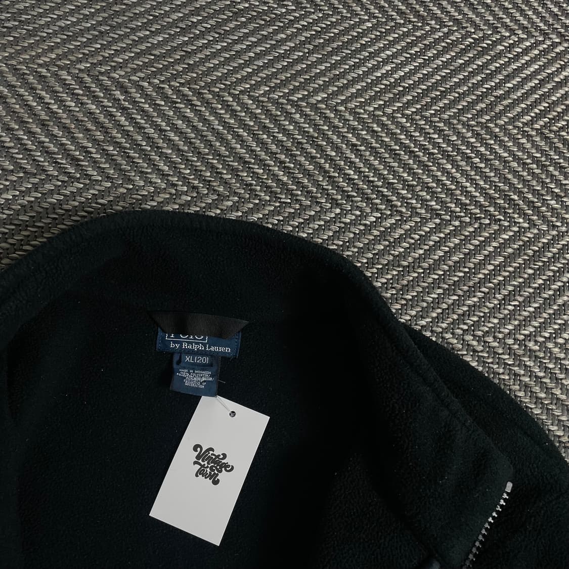 폴로 랄프로렌 포니 블랙 미니멀 후리스 자켓o 3714 상품이미지5