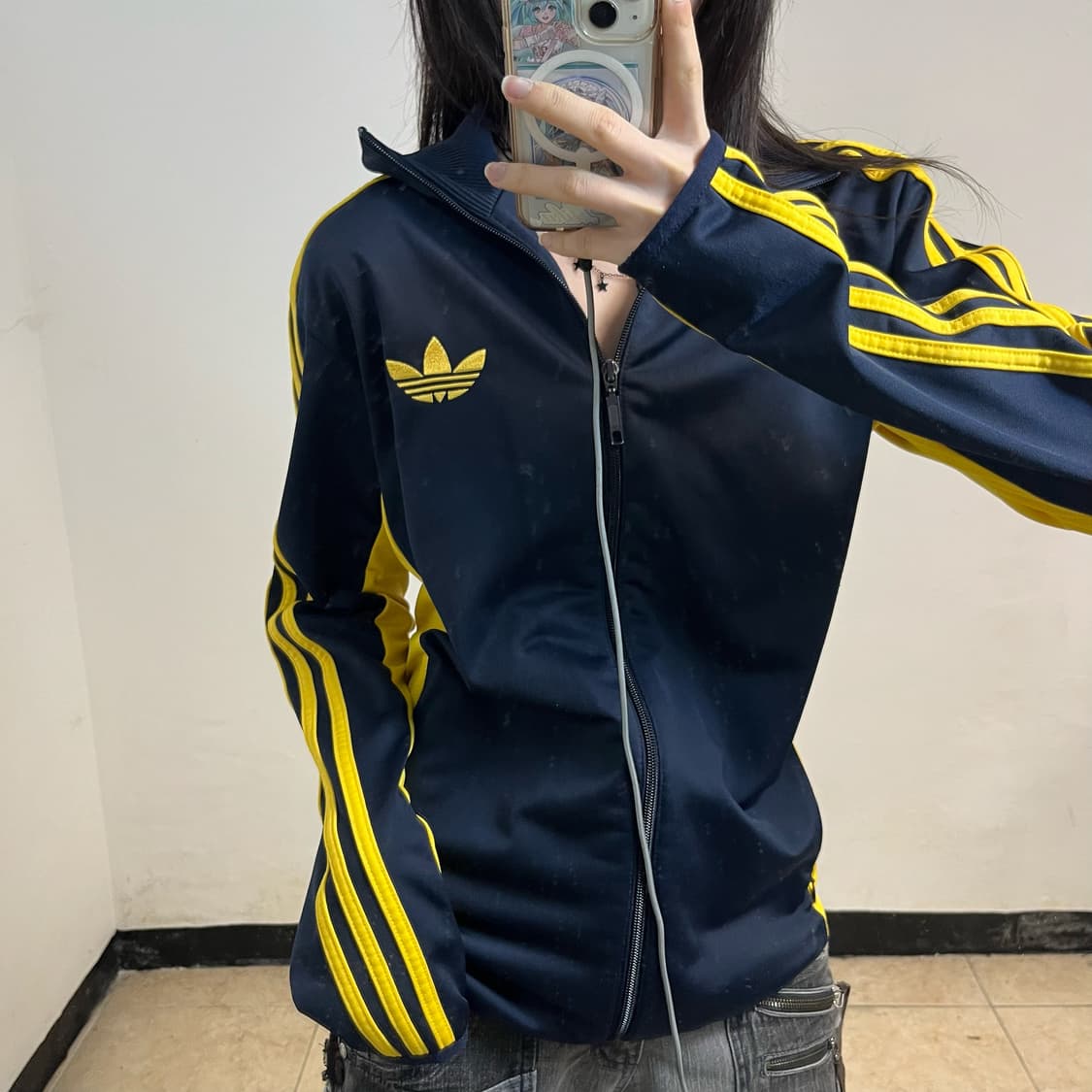 Adidas navy yellow street diver jersey 상품이미지3