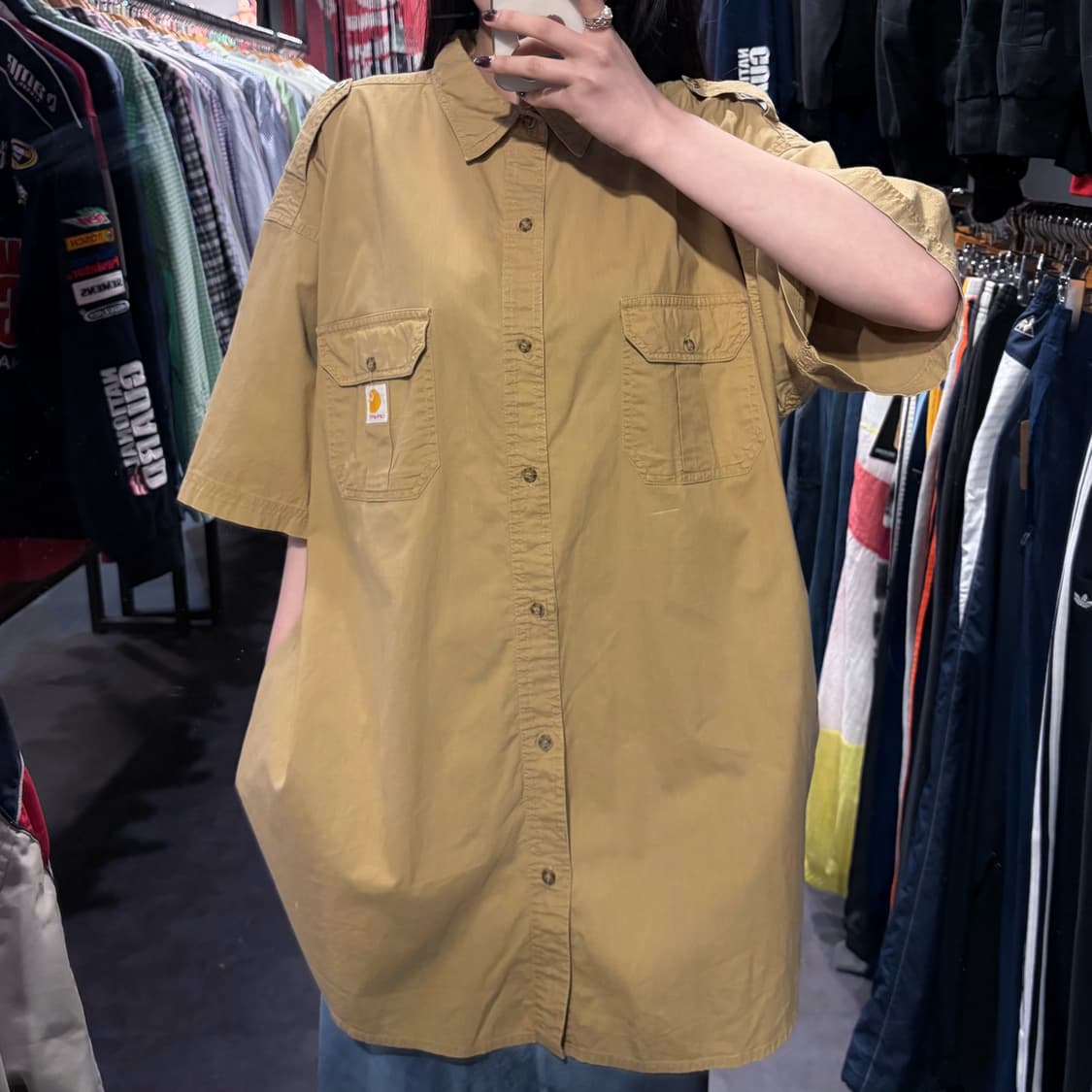 [IM] Carhartt 칼하트 반팔 셔츠 베이지 상품이미지2