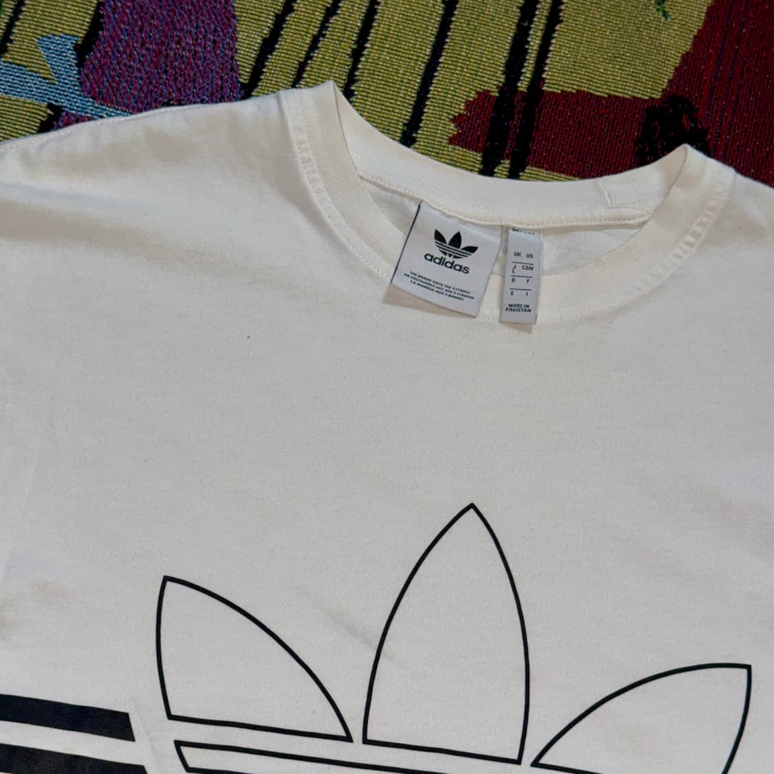 Adidas Originals 화이트 빅 트레포일 반팔티 J/L 상품이미지10