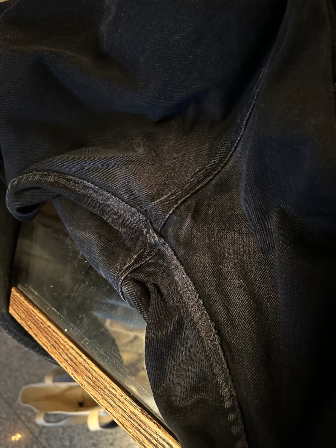 90s USA 빈티지 리바이스 501 0660 블랙진 흑청 데님 팬츠 상품이미지5