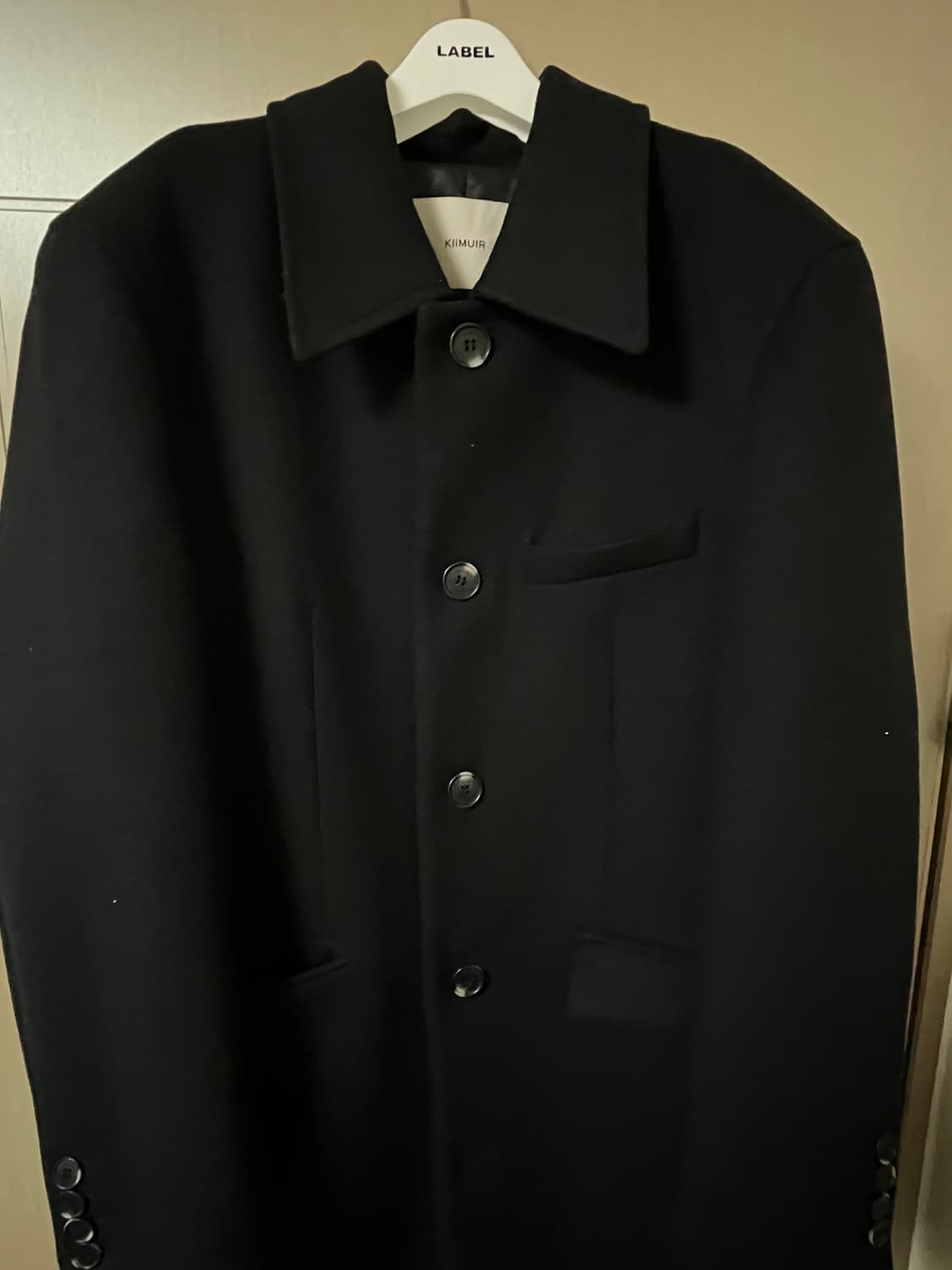 키뮤어 [WOOL 80] 울리치 대디핏 맥코트_블랙 상품이미지1