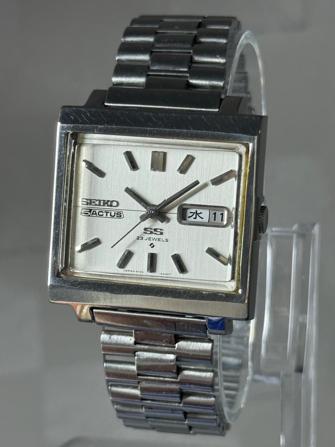 빈티지 세이코 5 액투스 6106 사각 손목시계 상품이미지1