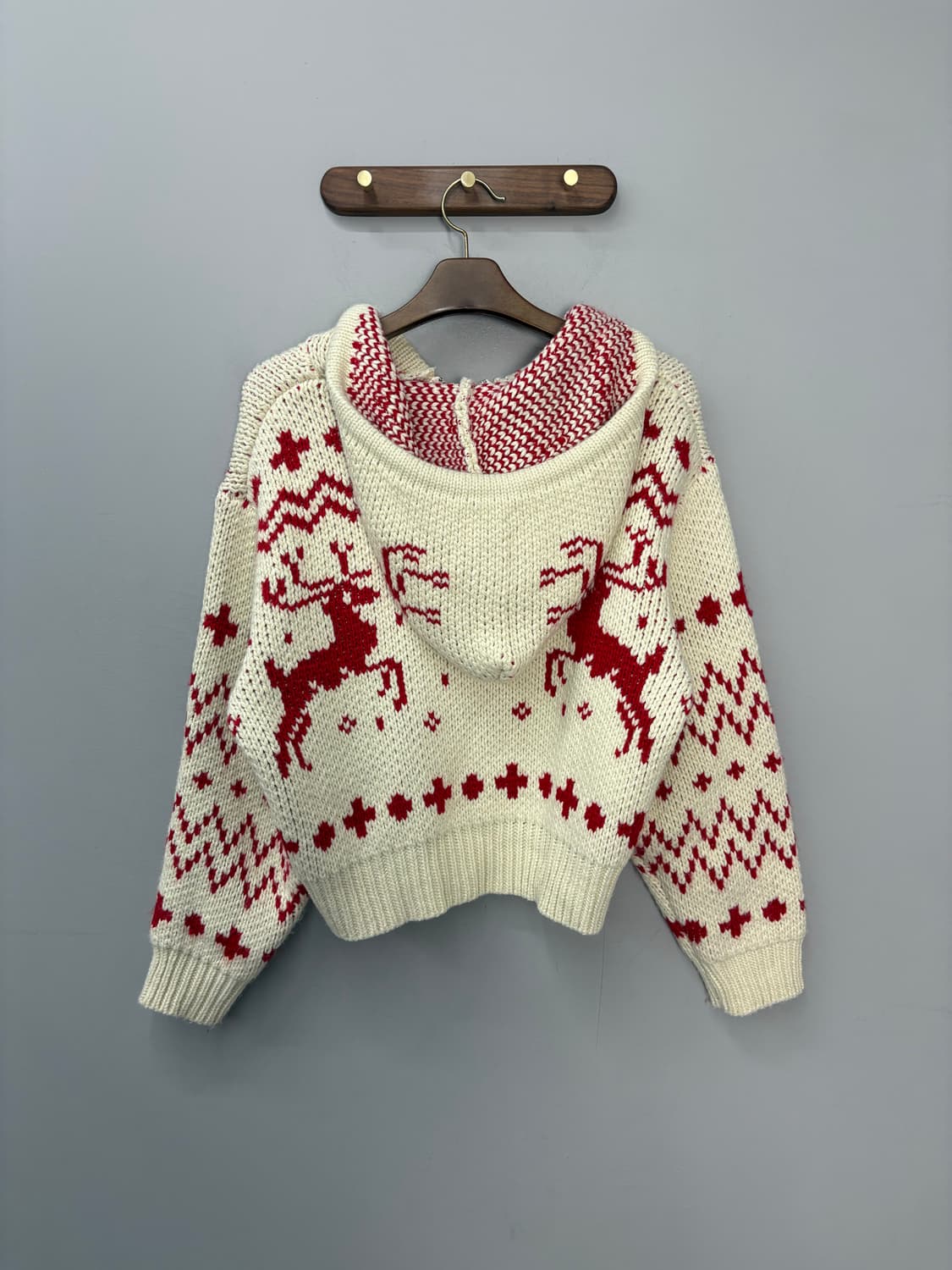 앤드모어 노르딕패턴 니트 후드집업 A2960 상품이미지4