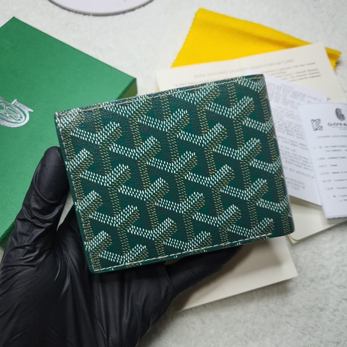 [새상품급/풀구성]고야드 빅투아르 반지갑 그린 상품이미지3