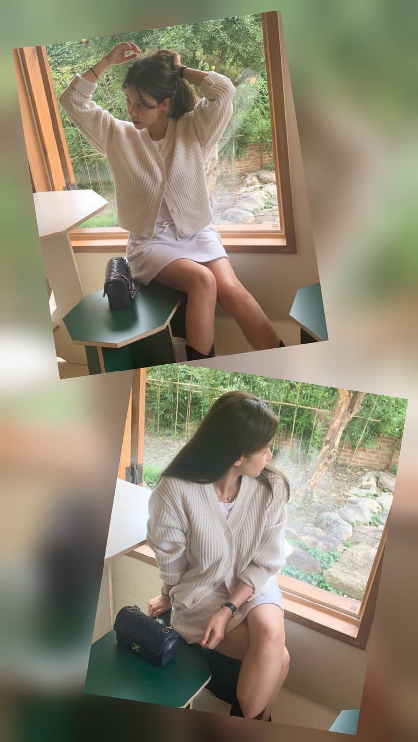 바이윤하 샵마그넷 울&캐시미어 가디건 free  상품이미지9