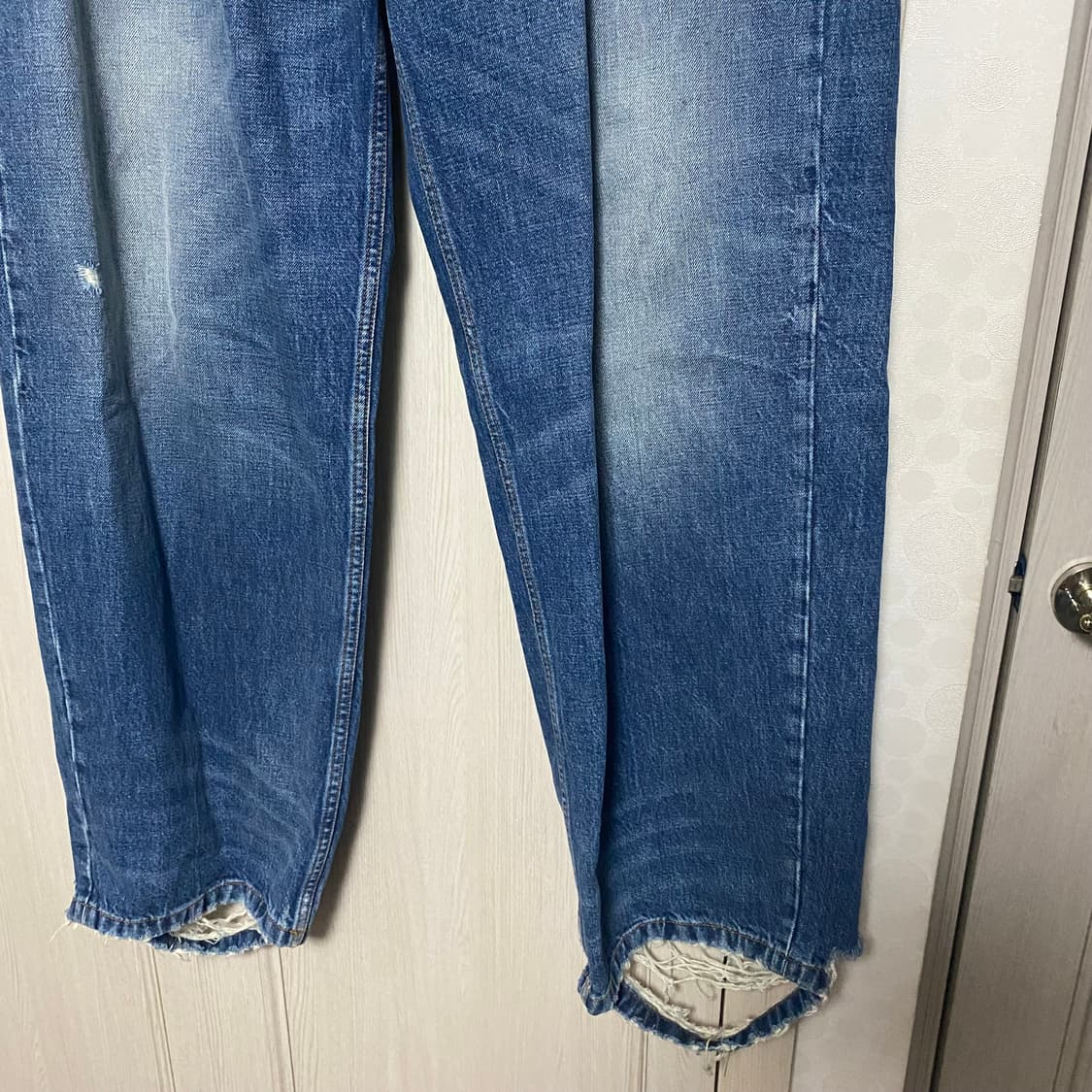 [S] 발렌시아가 풀업 데님 팬츠 중청 상품이미지7