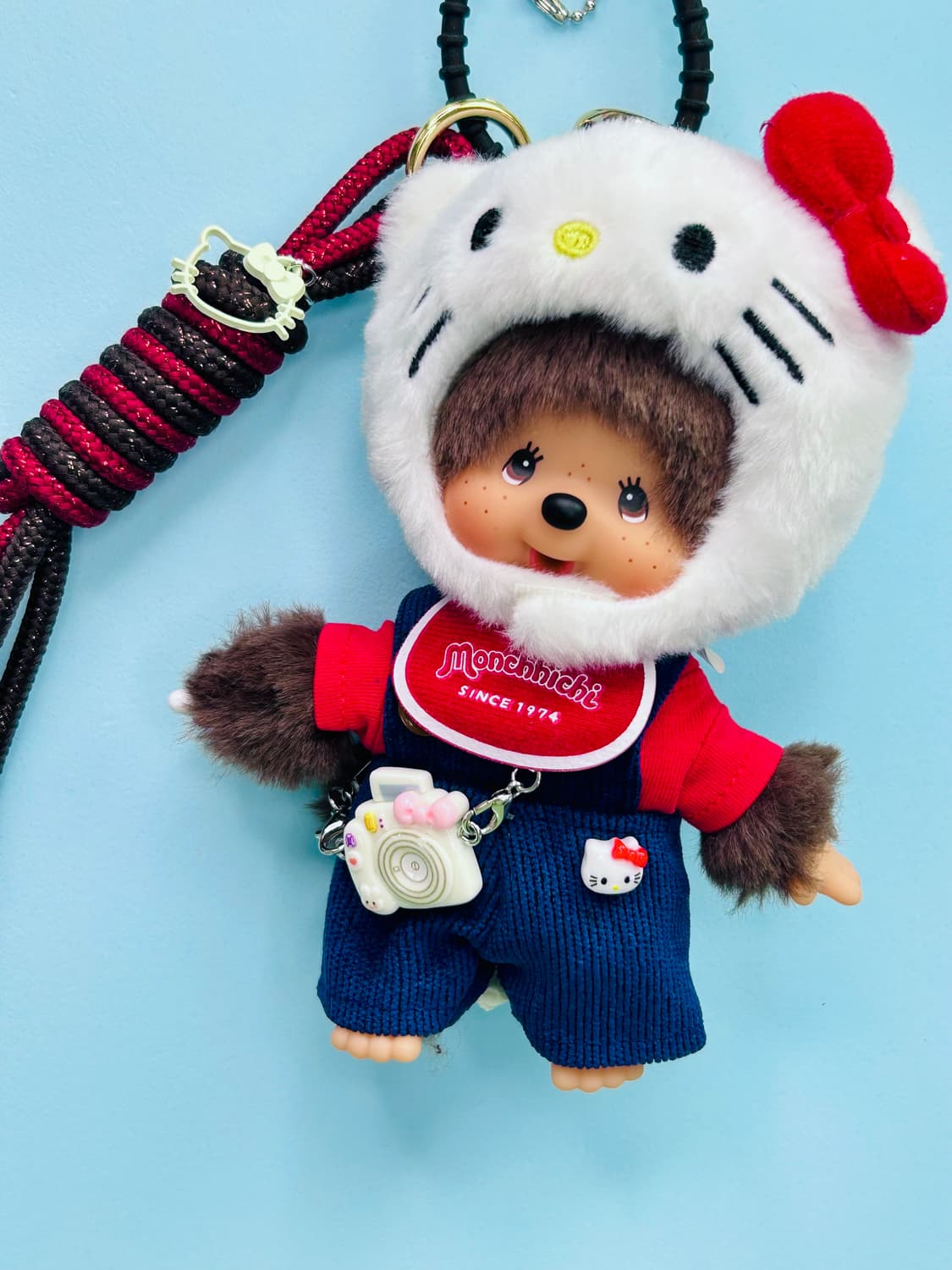 (86)😸정품몬치치 커스텀키링♥️키티무드 멜빵바지 상품이미지2