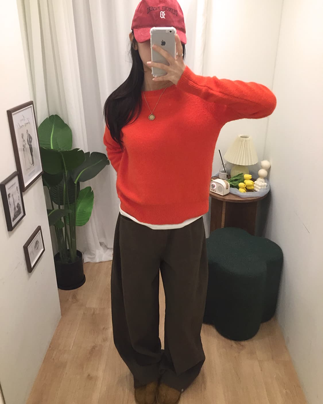 여성 유니클로 라운드 니트 95 상품이미지1