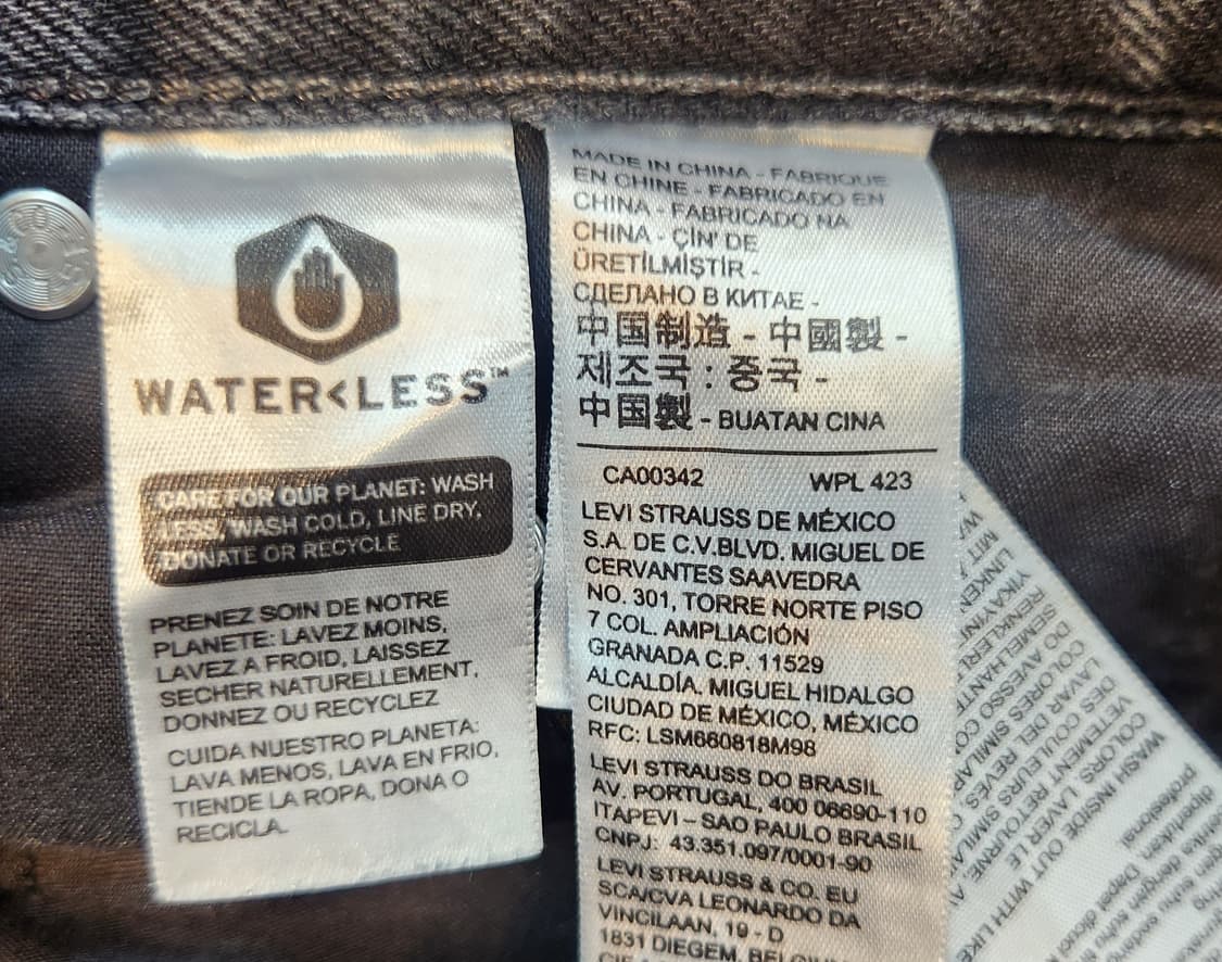 LEVIS 리바이스 흑청 베기 핏 데님 팬츠 상품이미지9