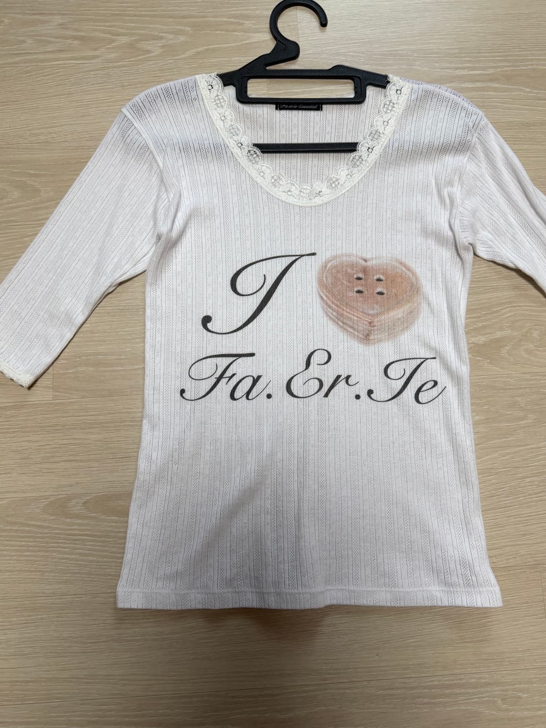 샵 페어리 fa.er.ie lace T-shirt (ivory) 상품이미지4