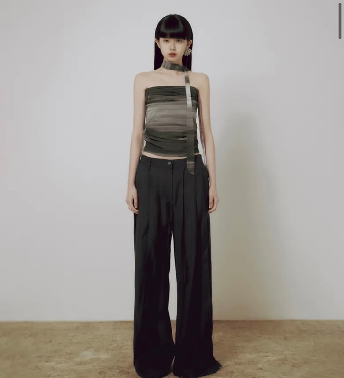 Jovian Scarf Top (FL-134_Black) 상품이미지1