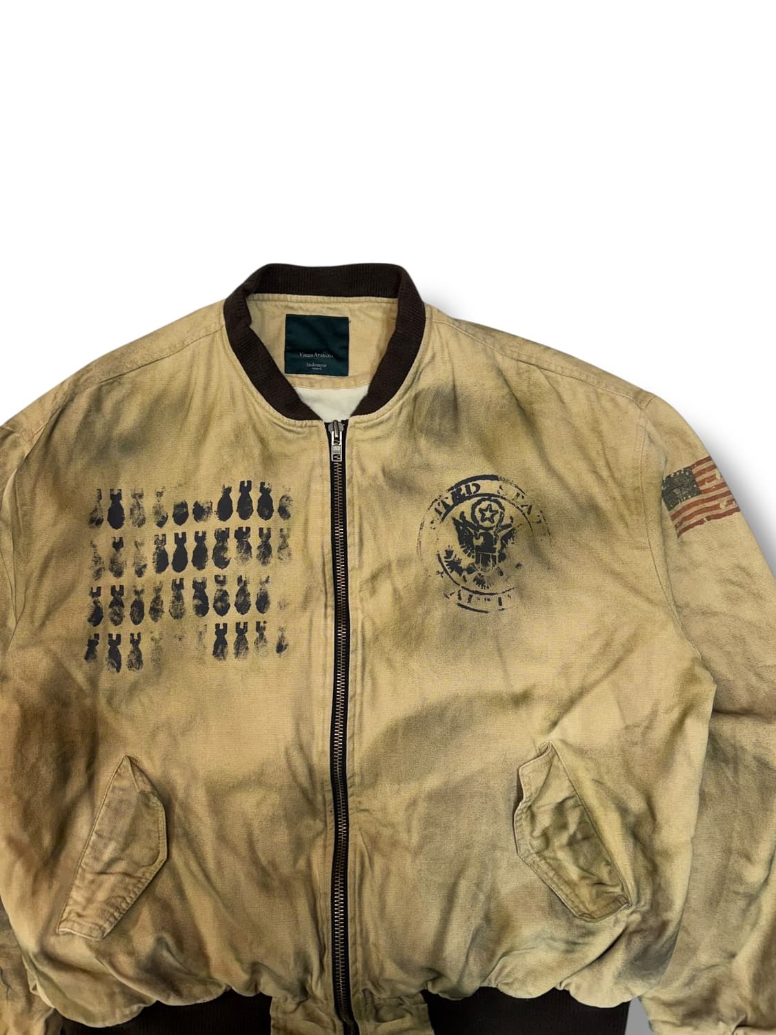 언더마이카 고 애프터 탑건 아메리칸 플래그 봄버 자켓 (XL)   상품이미지2