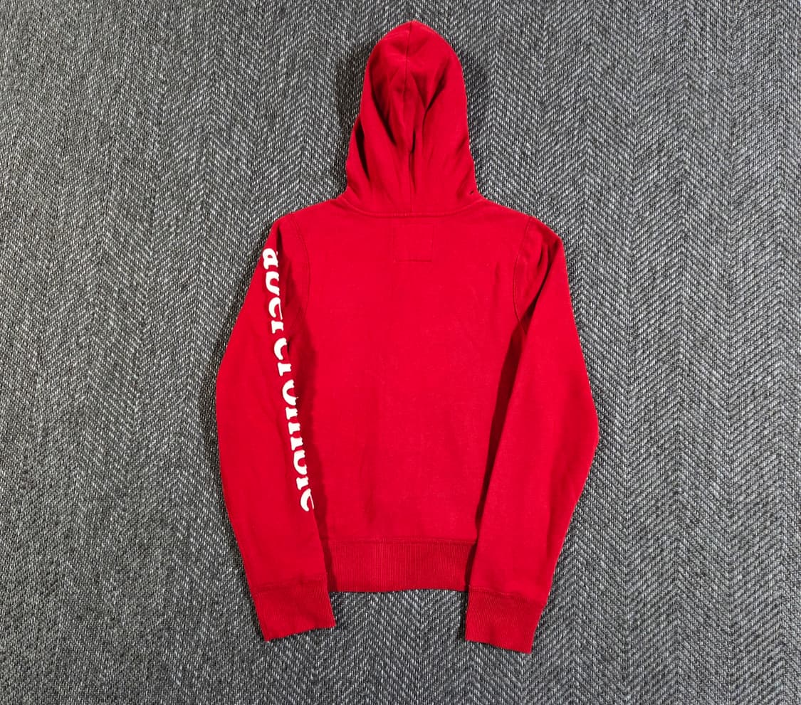 아베크롬비 순록 자수 로고 레드 후드집업 상품이미지2