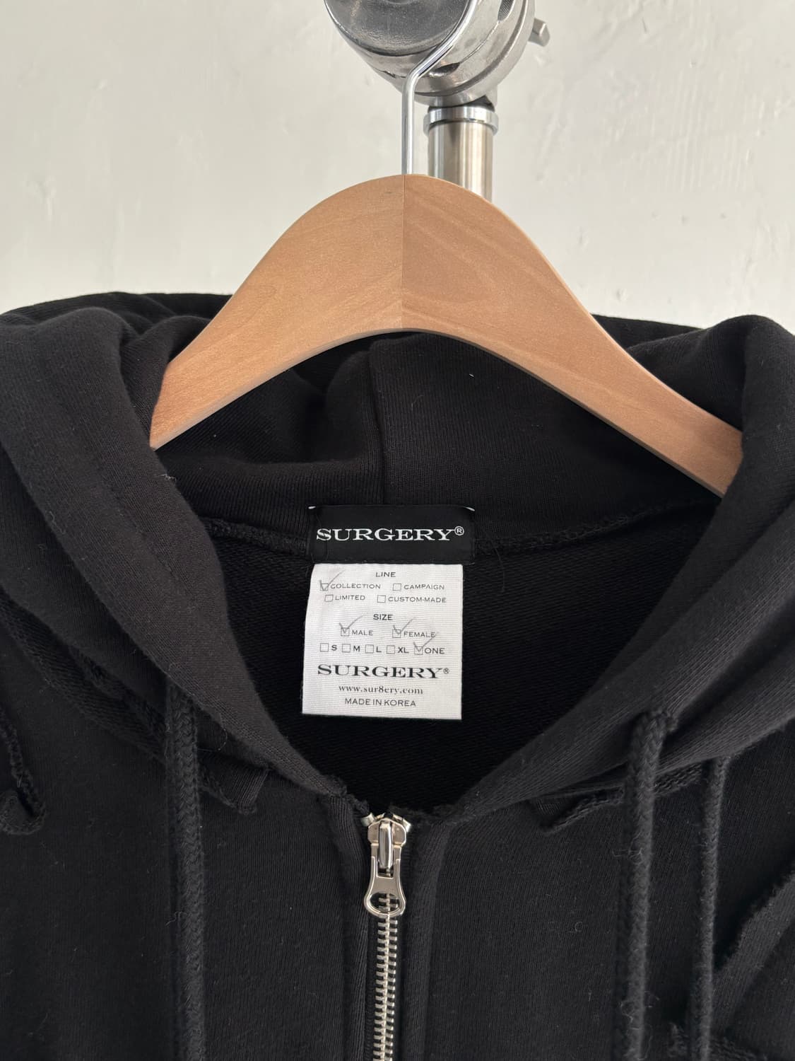 Surgery 써저리 리메이크 오버 피그먼트 후드 집업 상품이미지3