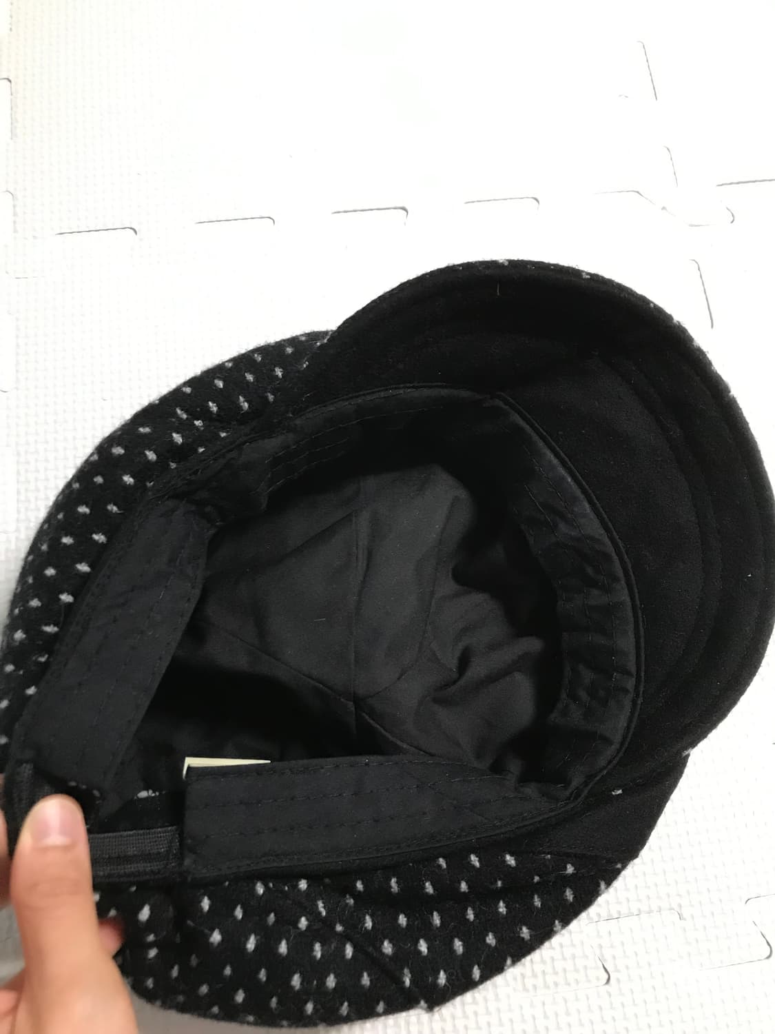 빈티지 땡땡이 울 헌팅캡 상품이미지4