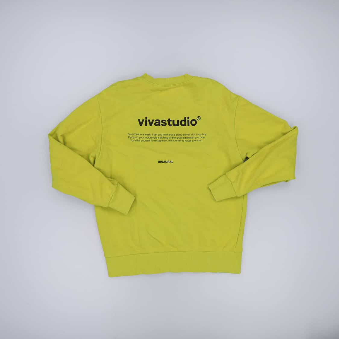 S 비바스튜디오 라임 맨투맨 0417H1 상품이미지2