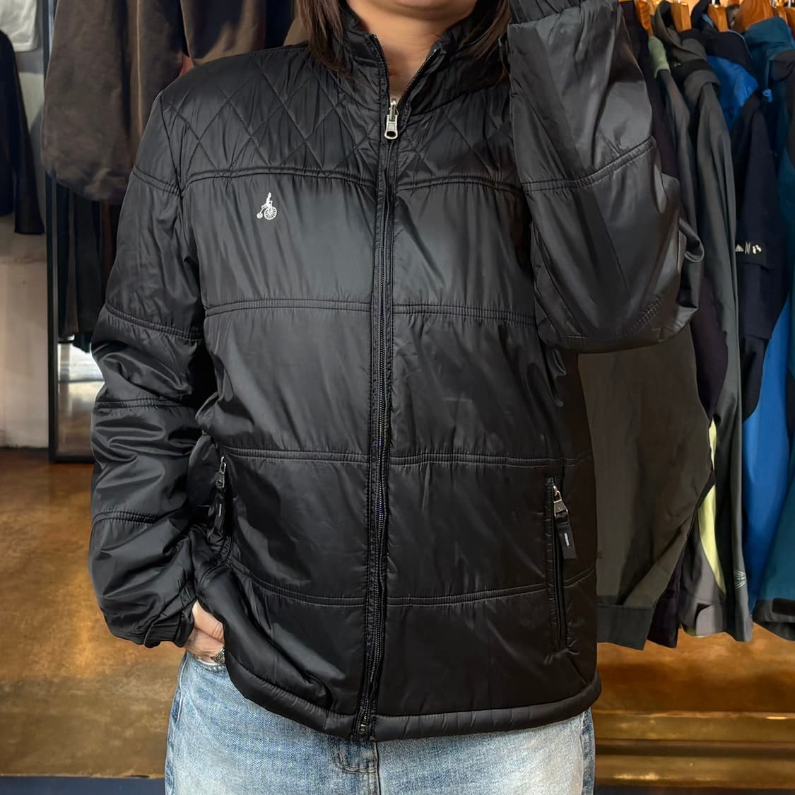 빈폴 블랙 퀼팅 자켓 상품이미지1