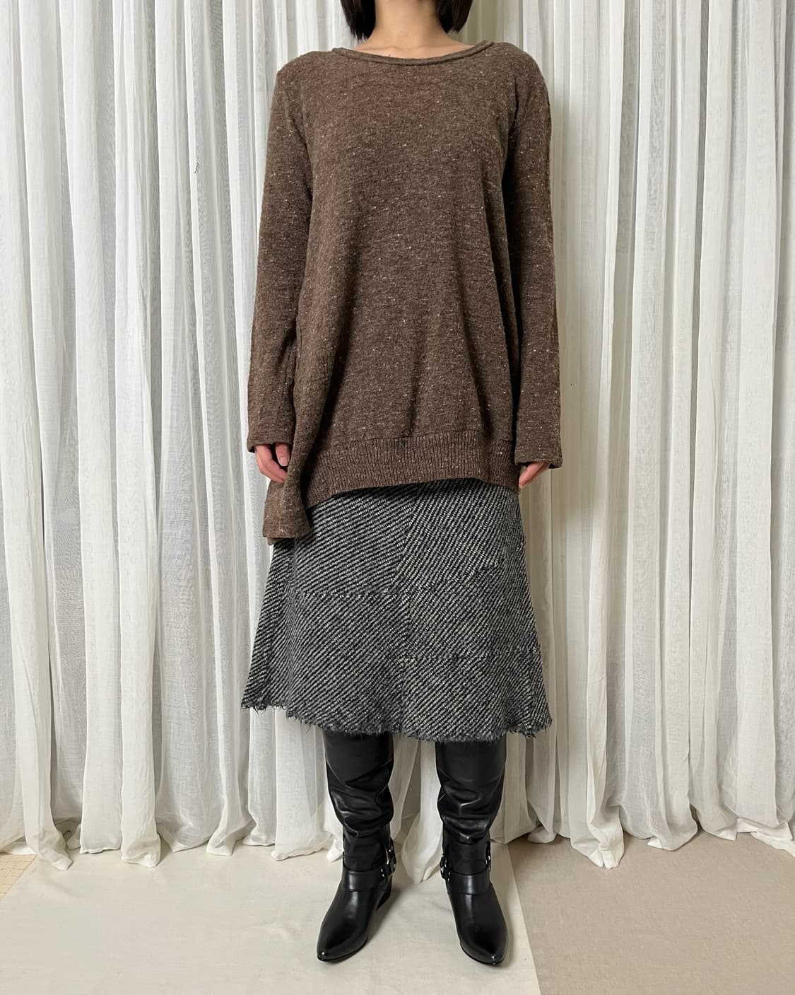 요지야마모토 네프 울 비대칭 니트 yohji yamamoto 보카시 상품이미지6