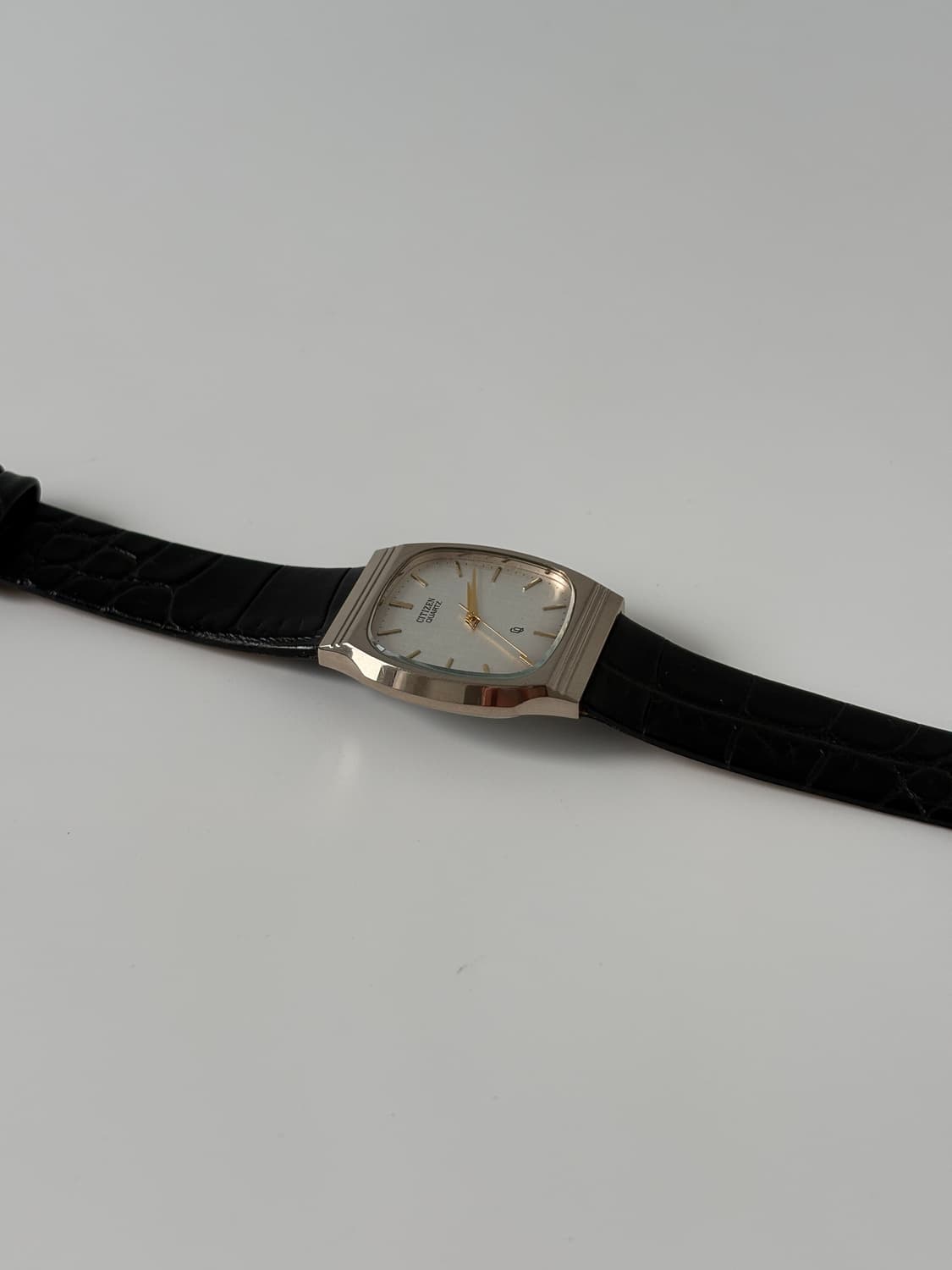 시티즌 1980년대 CQ 린넨 다이얼 골드 스퀘어 쿼츠 남성 상품이미지6