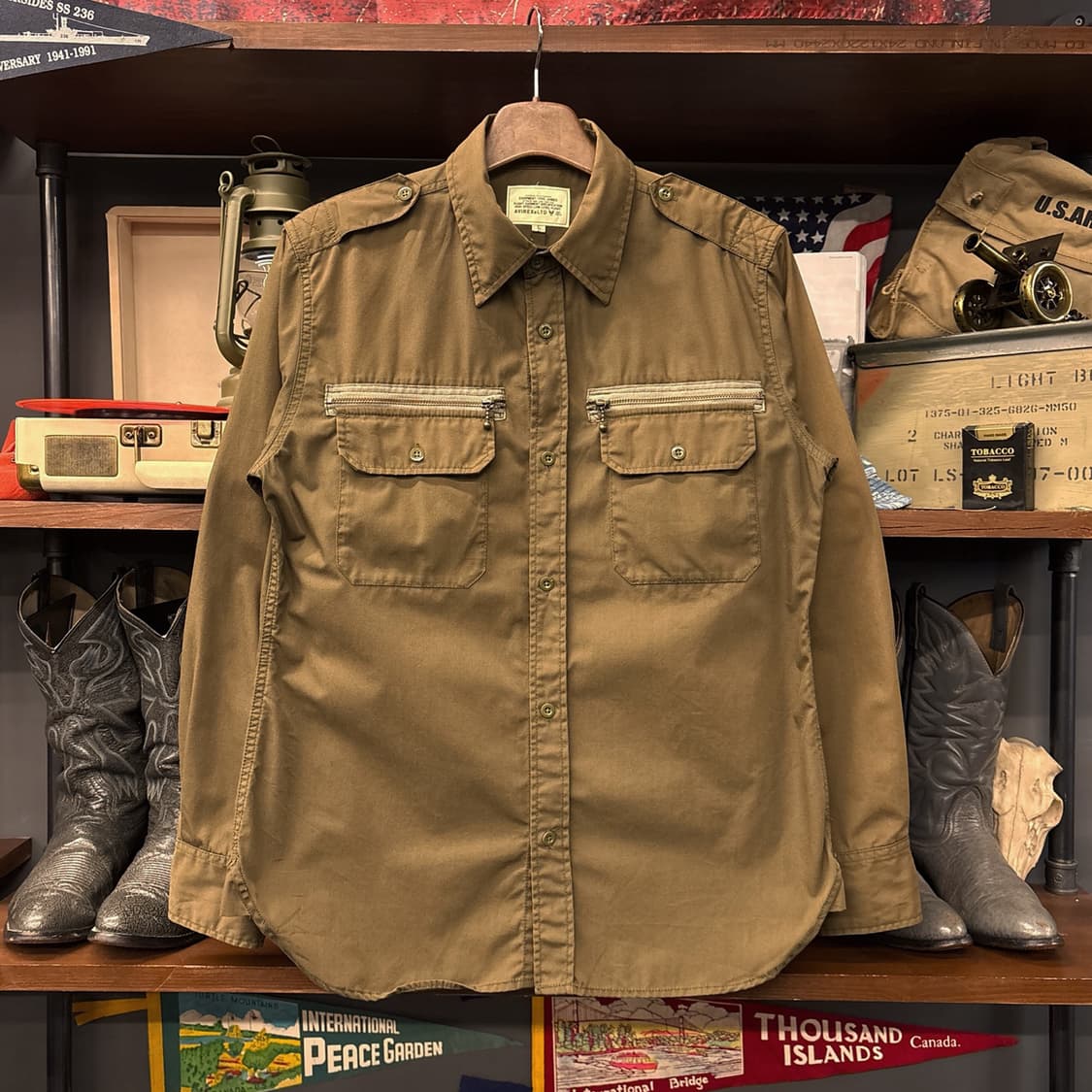 90s 아비렉스 U.S 에어포스 플라이트 셔츠자켓 백스텐실 N962 상품이미지1