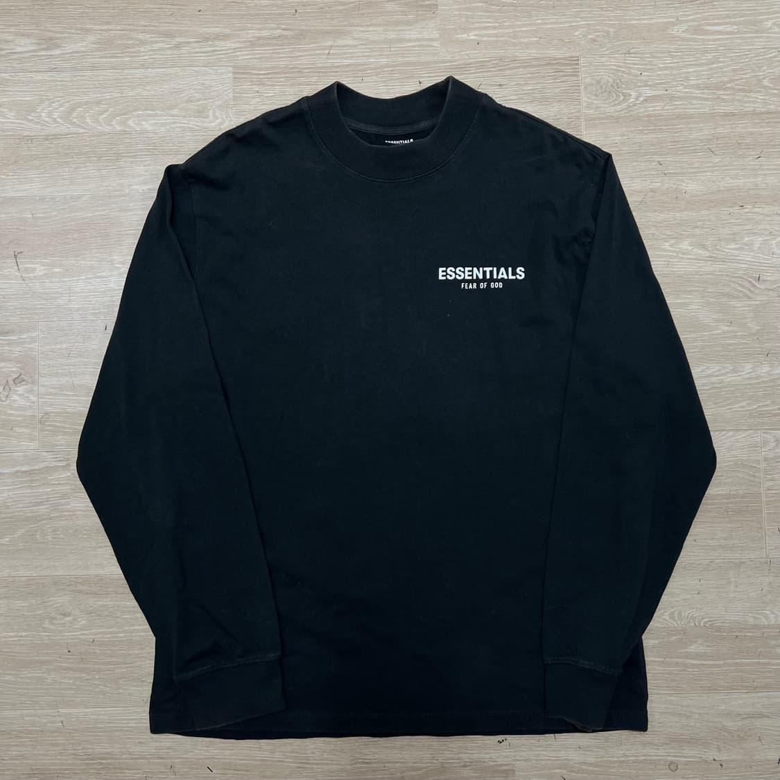 피어오브갓 에센셜 백플라워 프린팅 롱슬리브 티셔츠 [블랙] M/95 상품이미지1